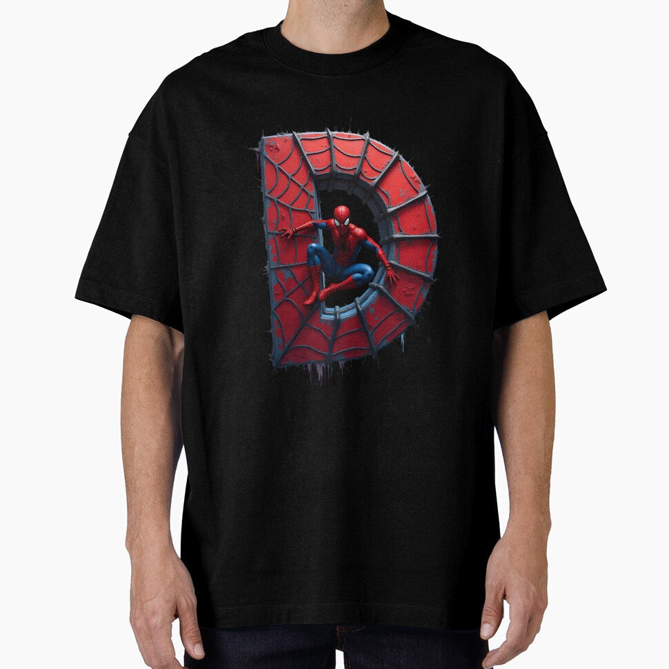 Spiderman Monogram Letter D Classic Graphic Shirt