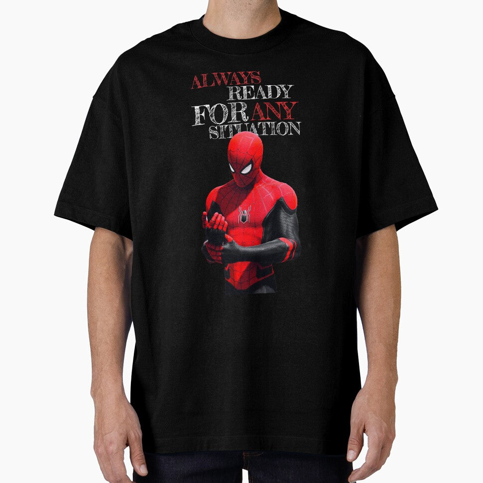 Always Ready For Any Situation Superhero Spider Action graphic Sticker Graphic T-Shirt