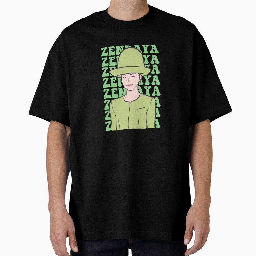 Zendaya Theory Green Lettering Classic Graphic Shirt