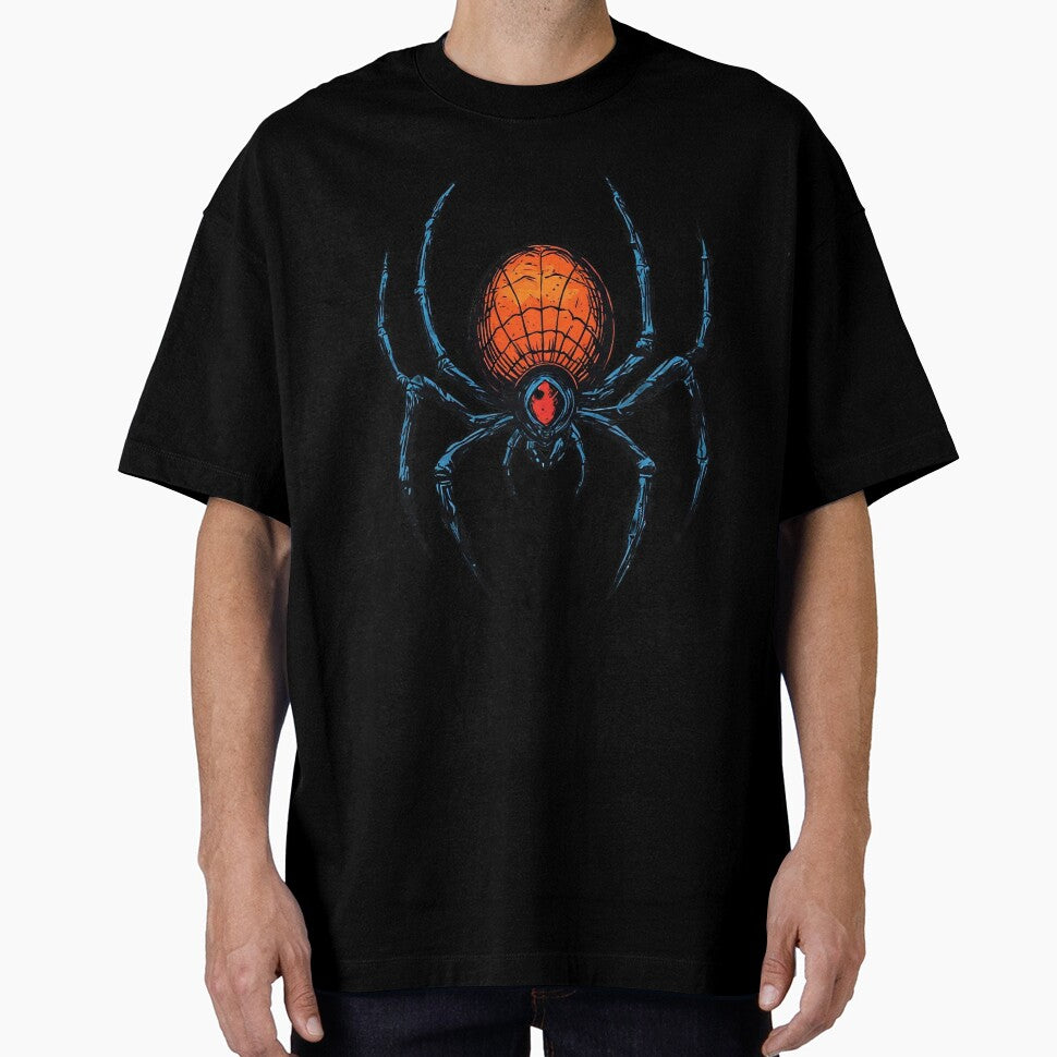 Bold Neo-Noir Spider Vintage-Inspired T-Shirt