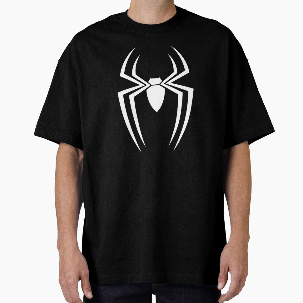 Spider-Man Brand New Day White Spider Emblem Minimalist Logo Casual Print T-Shirt
