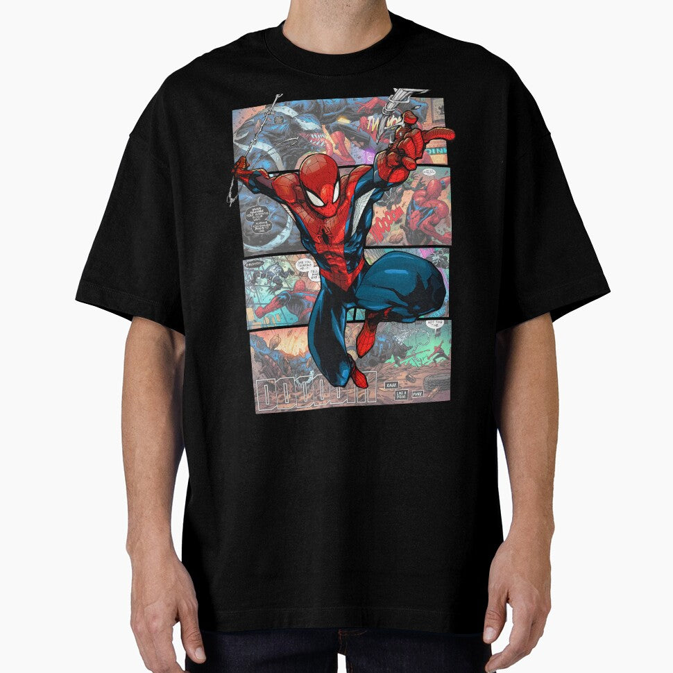 Spider-Man Superhero Poster Gamer Room Decor Graphic T-Shirt