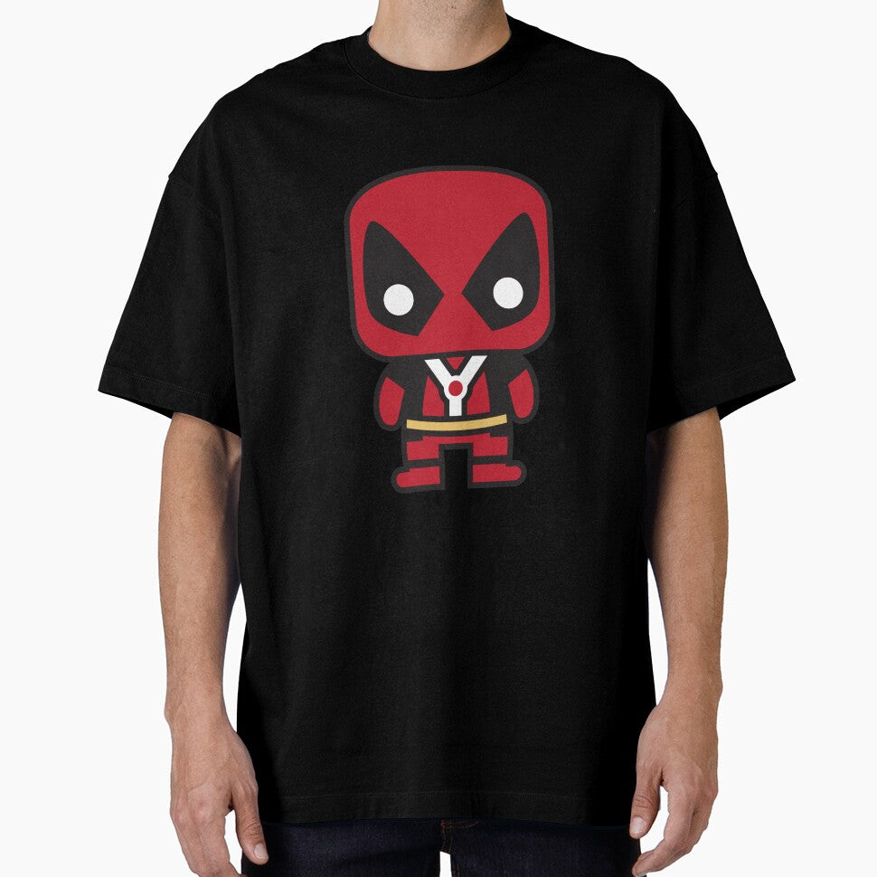 Cute Anti Hero Chibi ÿ Kawaii Masked Mercenary Cartoon | Funny Superhero Style Design Classic Graphic Shirt