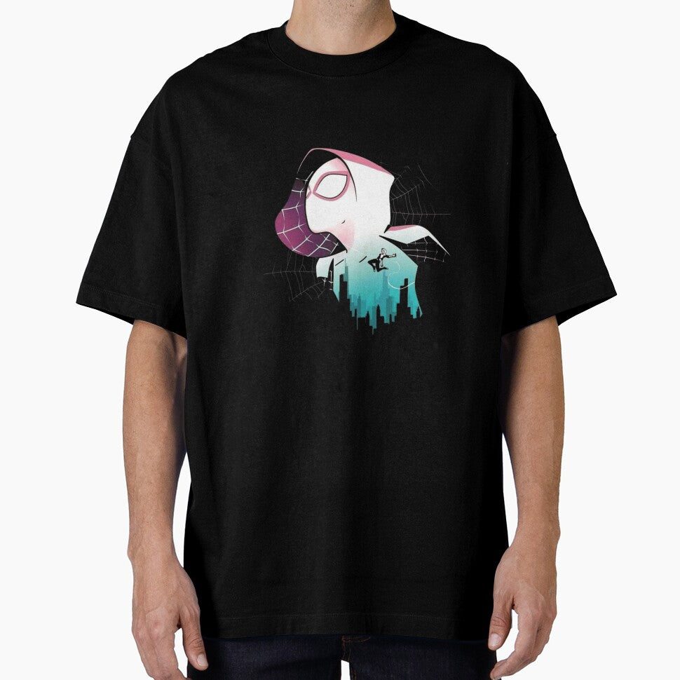 Spider Gwen Special Edited Sticker Casual Print T-Shirt