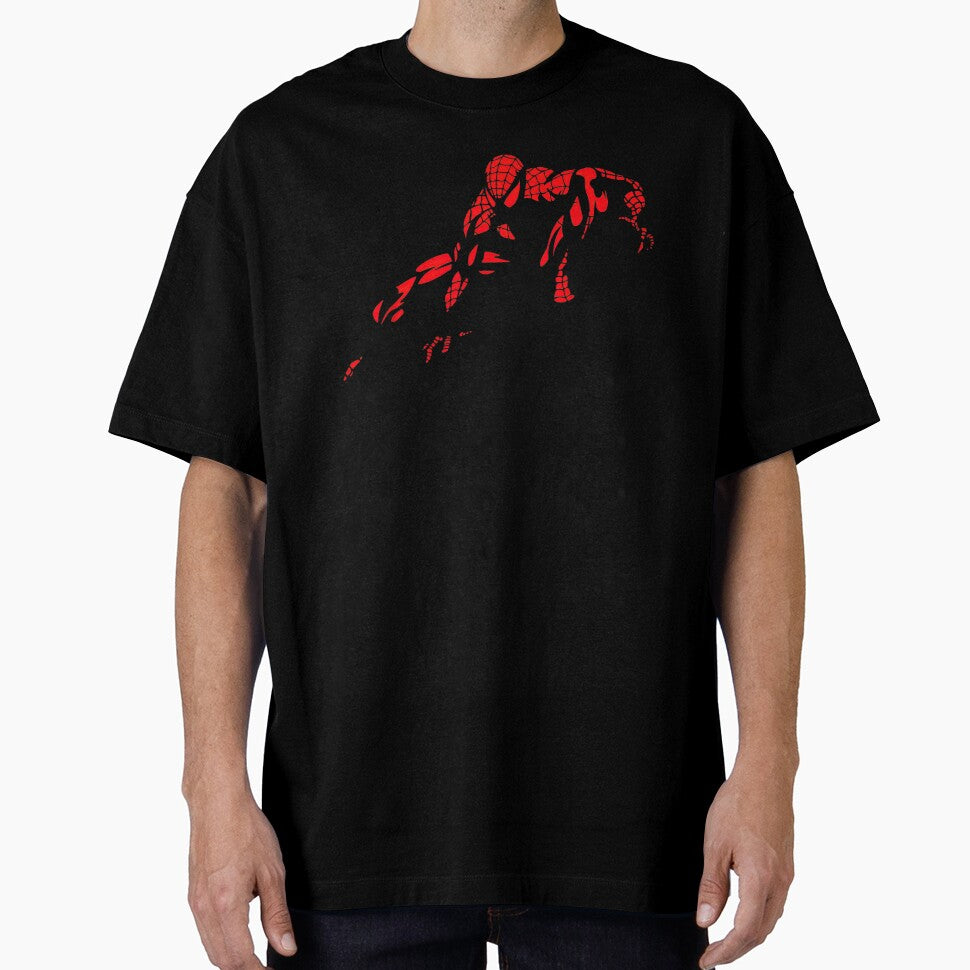 Minimalist Web Hero Silhouette Shirt, Vintage Superhero Graphic Tee Vintage-Inspired T-Shirt