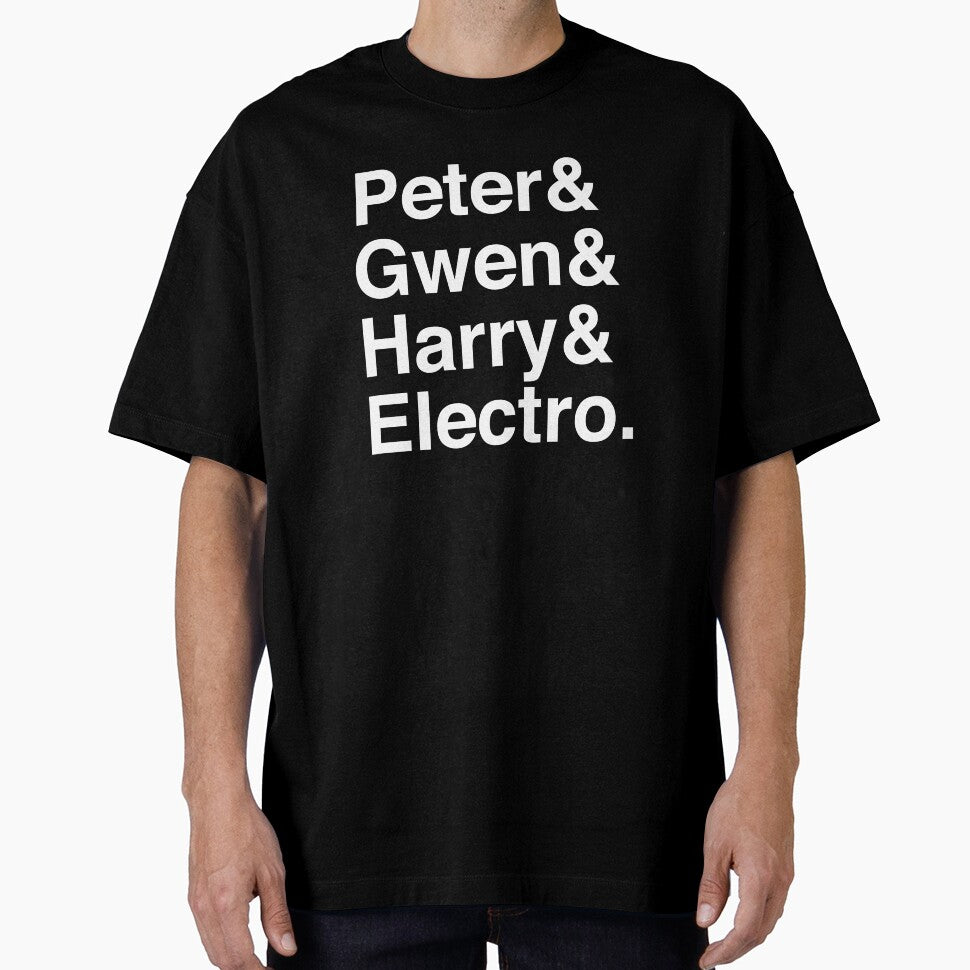 Peter & Gwen & Harry & Electro. (inverse) Retro Style Tee