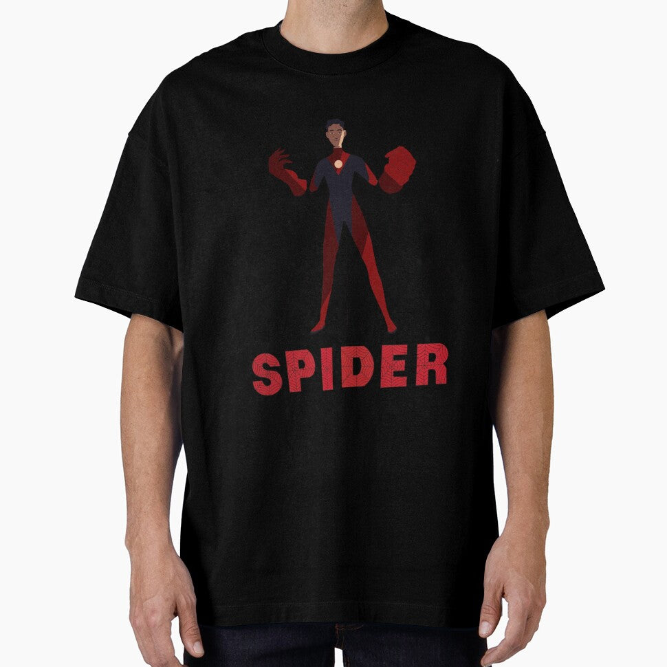 Superhero Spider Graphic Design Retro Style Tee