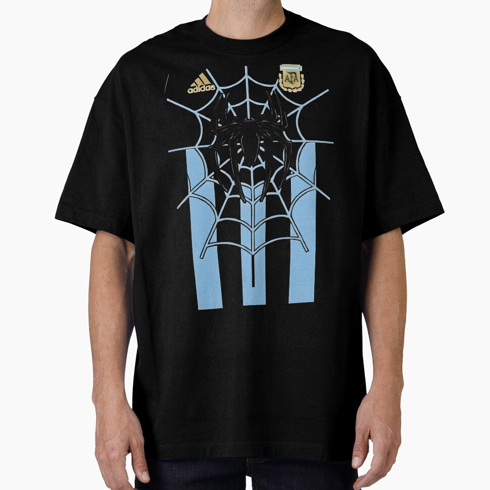Messi and Spider-Man 2 sticker Retro Style Tee
