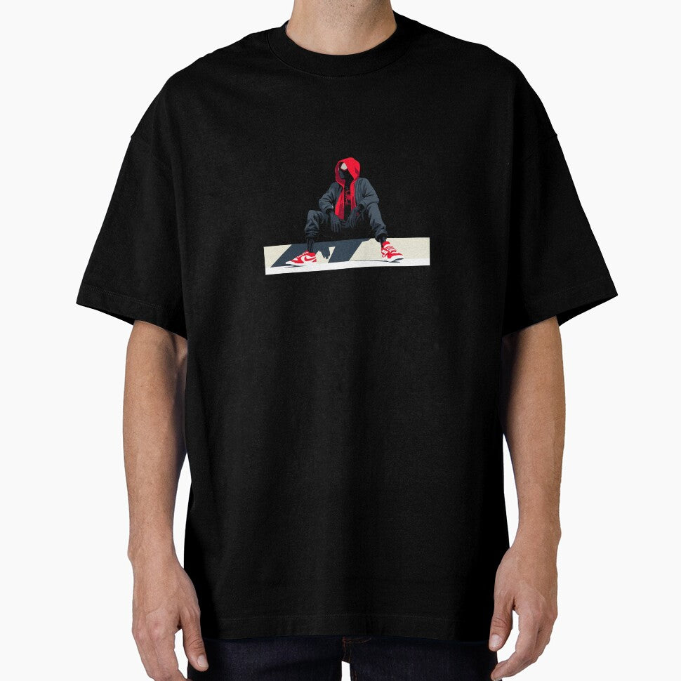 Urban Spider Hoodie Style Streetwear Graphic | Minimal Superhero Aesthetic Red Black Sneaker Outfit Classic Graphic Shirt
