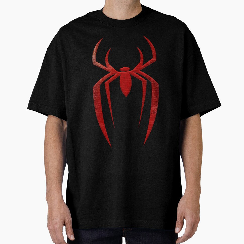 Distressed Spider Emblem | Red Grunge Arachnid Symbol Graphic Graphic T-Shirt