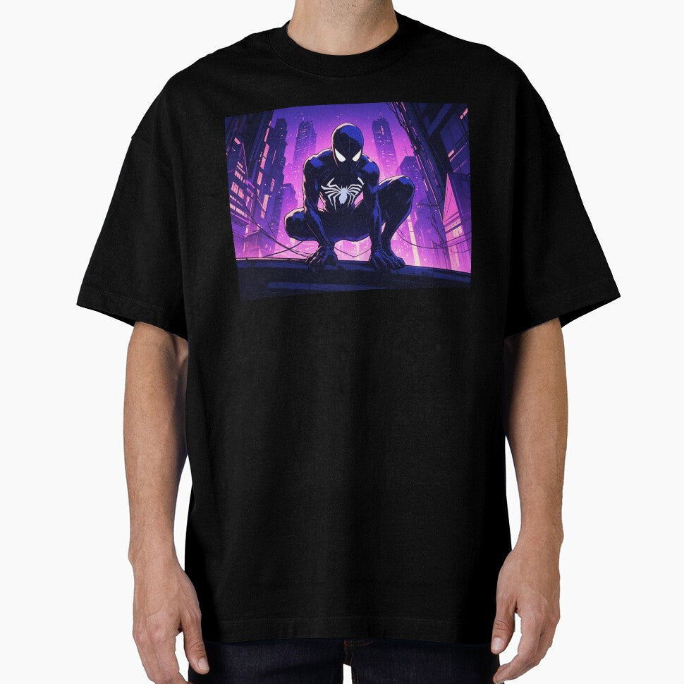Spiderman Black Suit Illustration Comics Classic Graphic Shirt