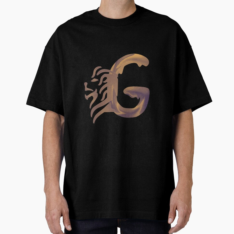 letters G lion Graphic T-Shirt