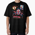 Comic Style Web Hero Collage With Bow Frame Design Graphic T-Shirt