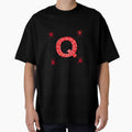 Lettre Q red Vintage-Inspired T-Shirt