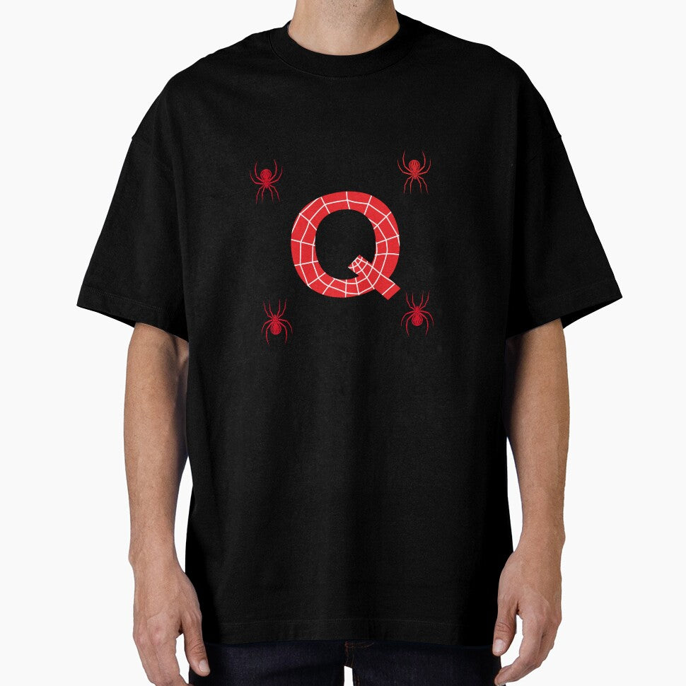 Lettre Q red Vintage-Inspired T-Shirt