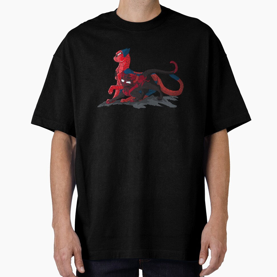 Peter Paw-rker and Miles Meow-les Casual Print T-Shirt