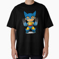 Cute Chibi Wolverine Superhero Cartoon Sticker | Adorable Comic Hero Vector Art Classic Graphic Shirt