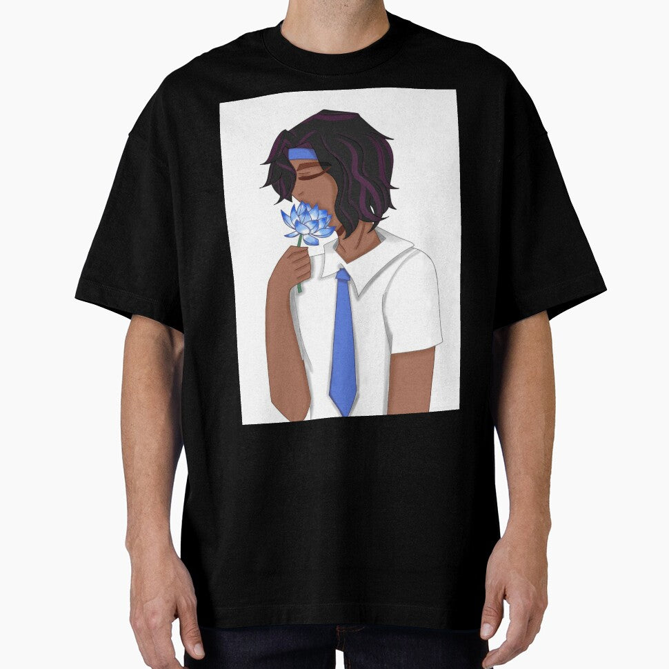 Spiderman india Pavitr Prabhakah with blue lotus fanart Graphic T-Shirt