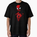 Grunge Spider-Man Portrait Casual Print T-Shirt