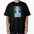 Zendaya Theory Blue Lettering Casual Print T-Shirt