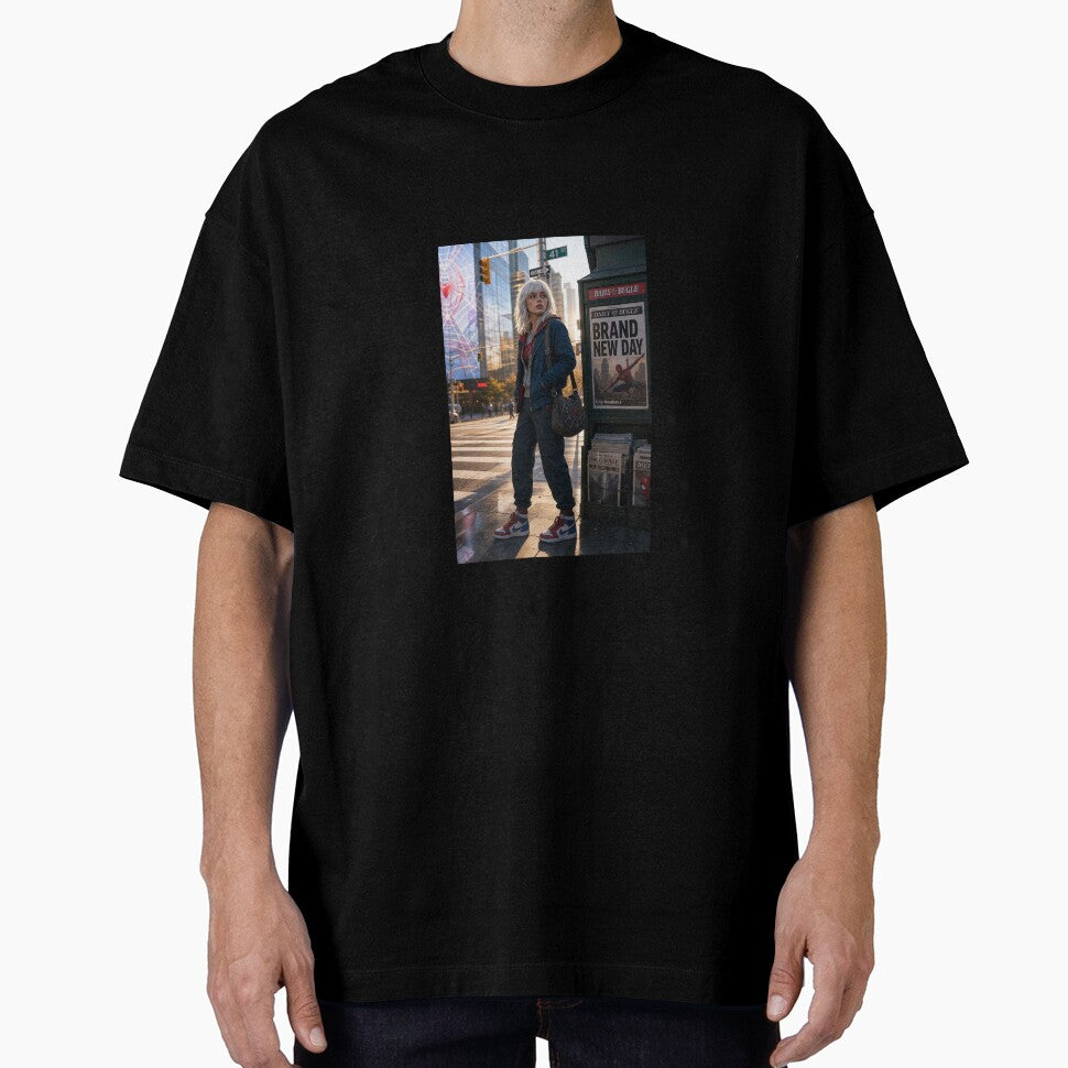 Hero in Blue Jacket Spiderman Brand New Day Classic Graphic Shirt
