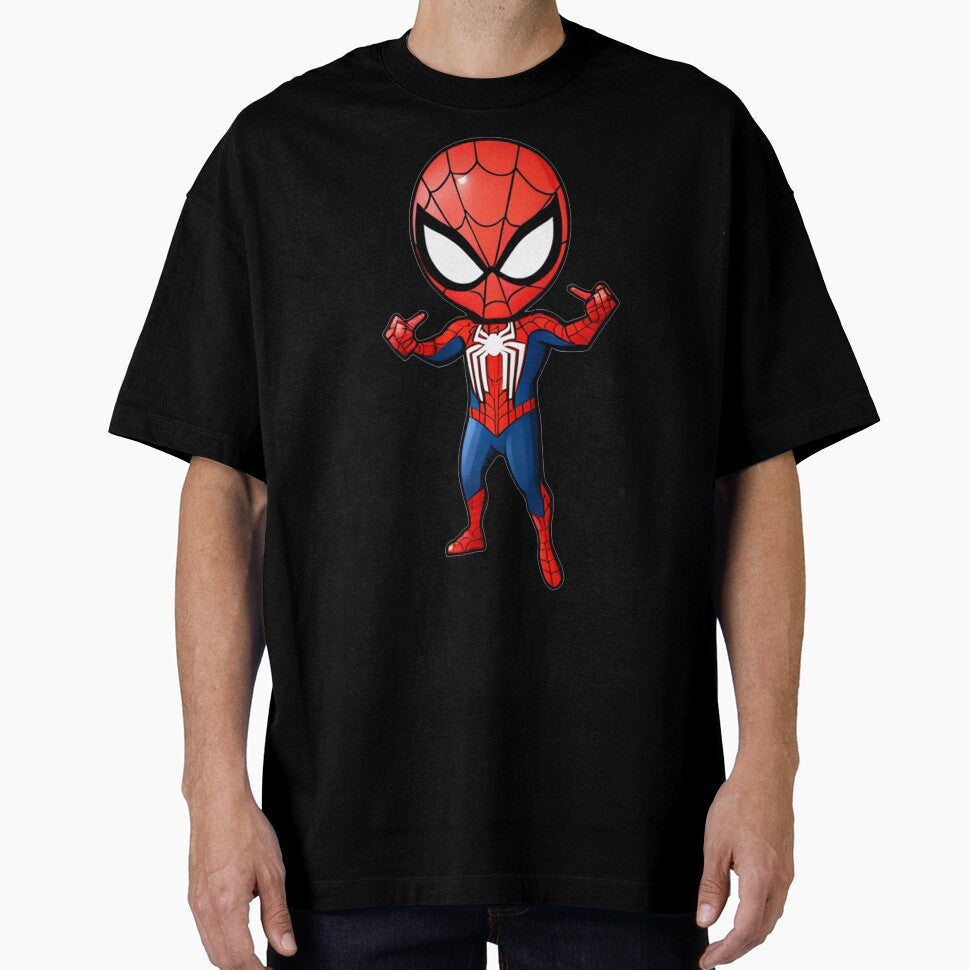 Chibi Spidey Flipping the Bird Classic Graphic Shirt