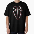 Roman Reigns Red Black Spider Distressed Logo Graphic T-Shirt