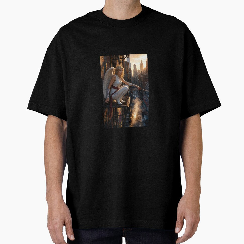 Angel in White on Spiderman Brand New Day NYC Casual Print T-Shirt