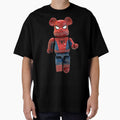 Spider Bear Brick Walk Front Casual Print T-Shirt