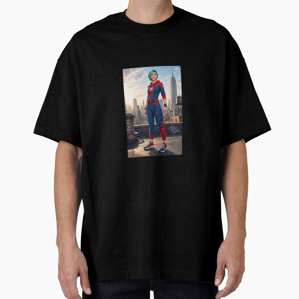 Hero in Blue Spiderman Brand New Day Outfit Graphic T-Shirt