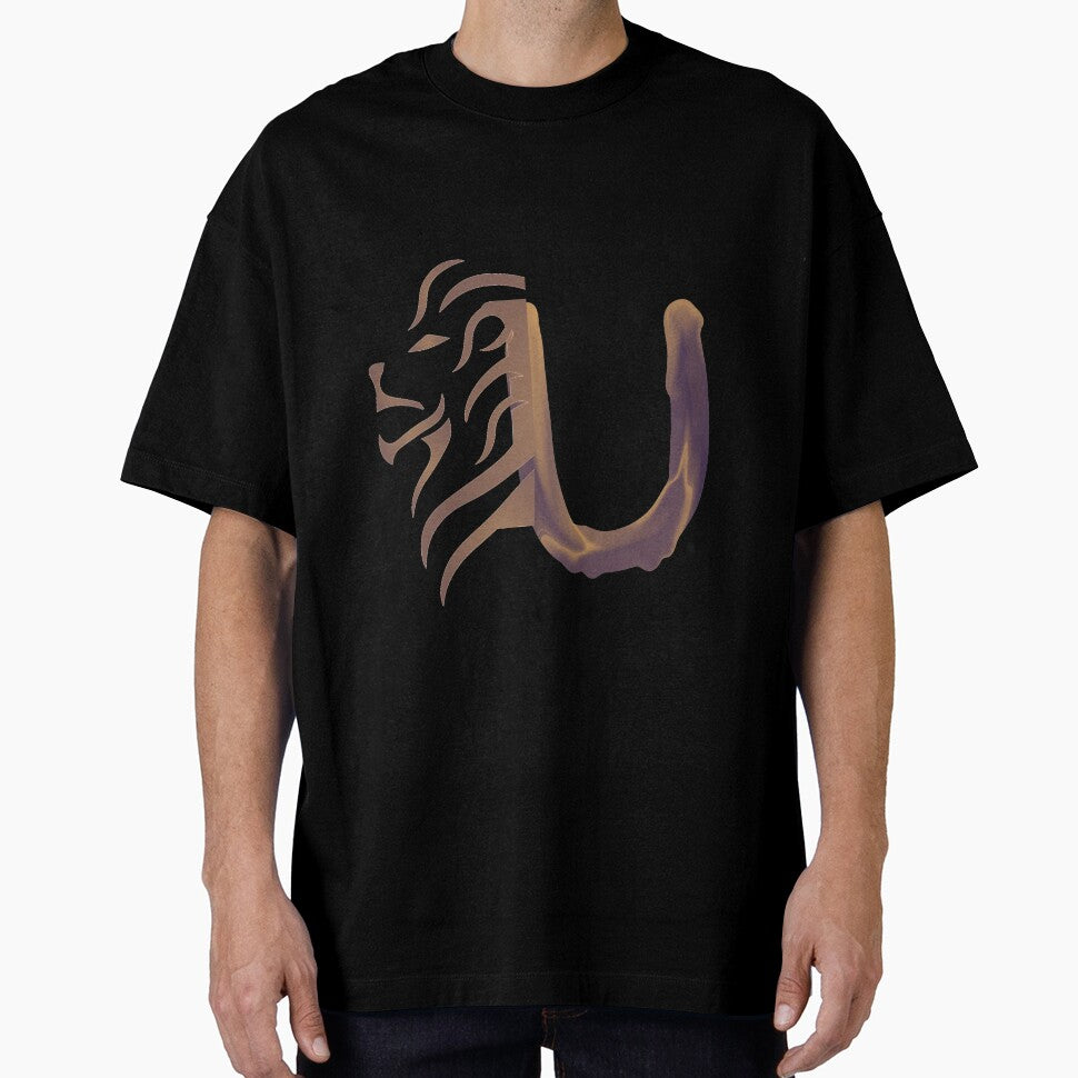 Letters u lion Vintage-Inspired T-Shirt