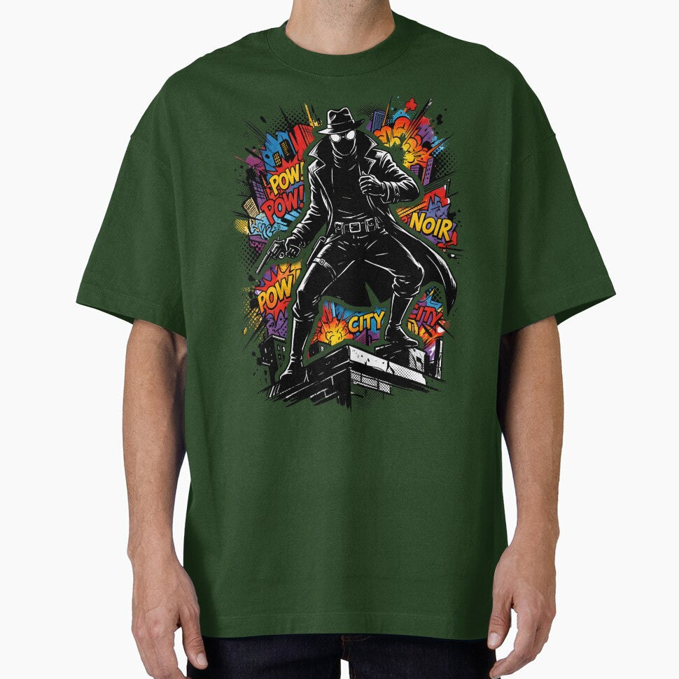 Brooding Noir But Make It Colorful Retro Style Tee