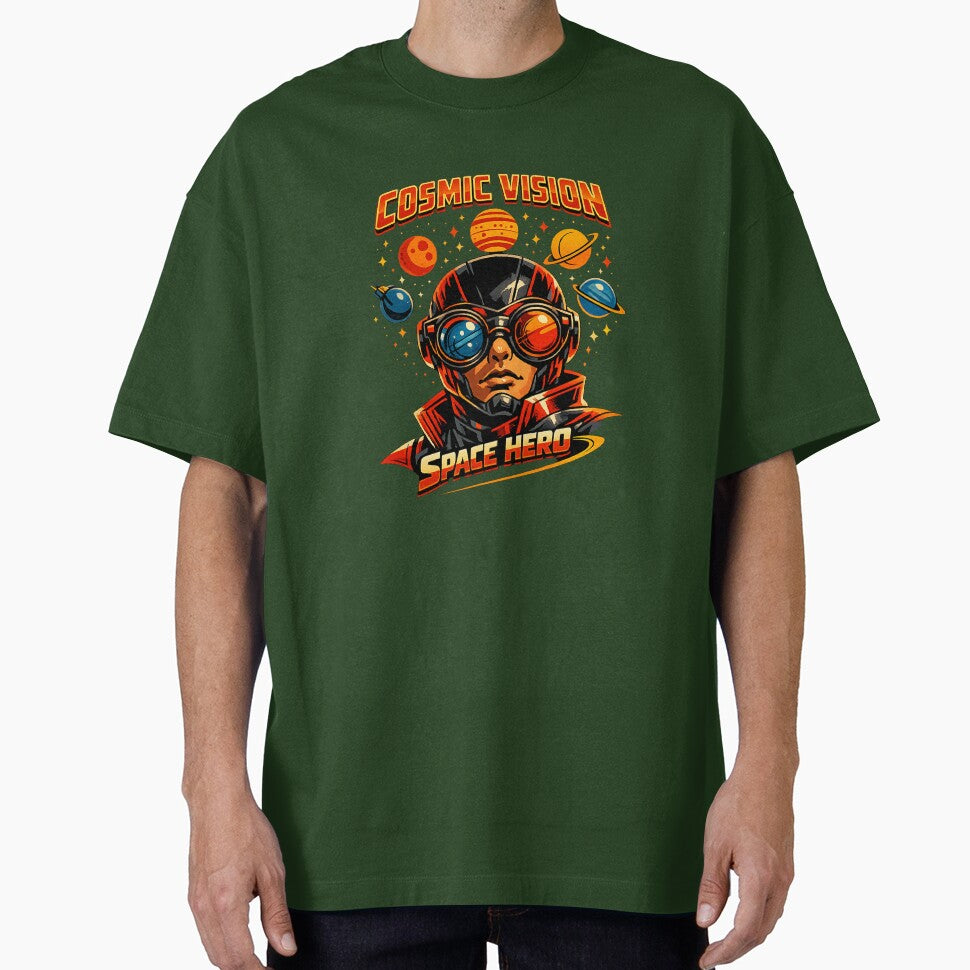 Cosmic Vision Space Hero Retro Comic Sci-Fi Vintage Art Vintage-Inspired T-Shirt