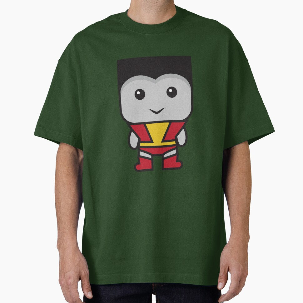 Cute Colossus X-Men Chibi Sticker | Marvel Superhero Cartoon Character Casual Print T-Shirt