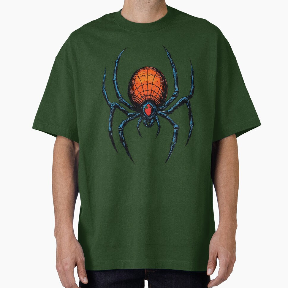 Bold Neo-Noir Spider Vintage-Inspired T-Shirt
