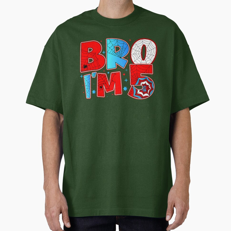 Bro Im 5 Spider Theme Party Birthday Boy 5Th Years Old Kids Classic Graphic Shirt