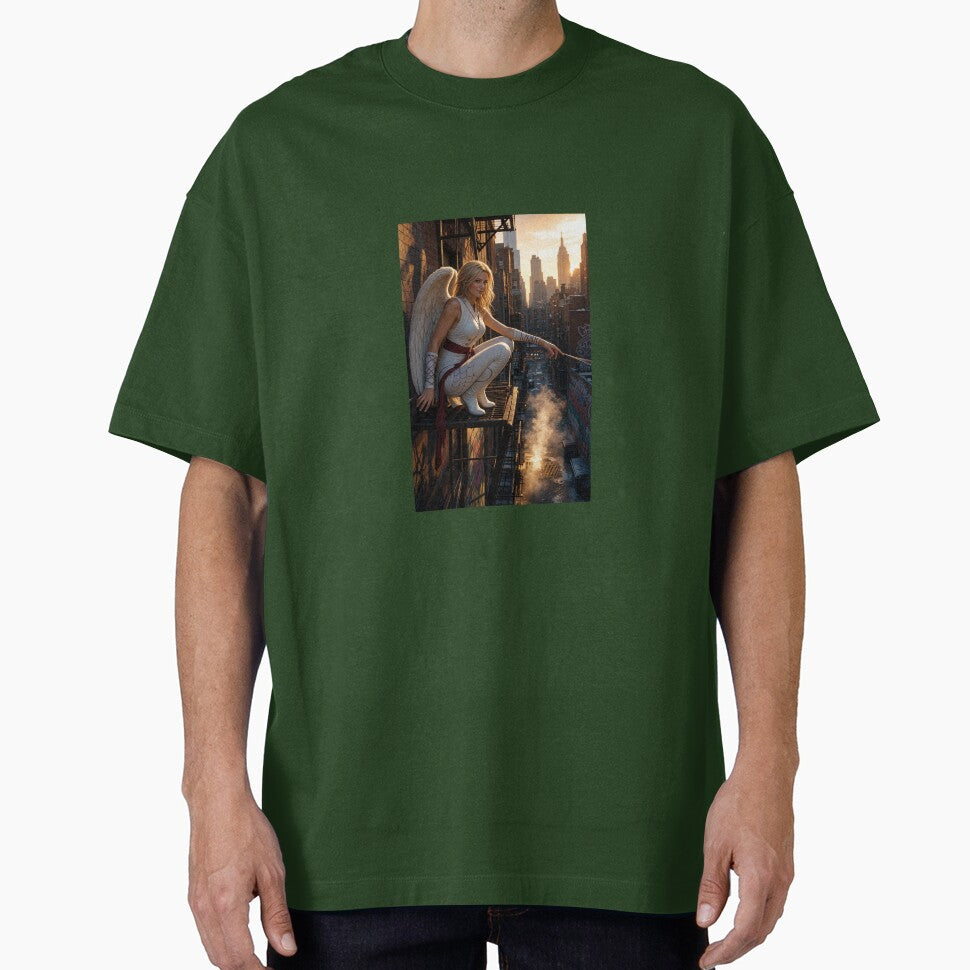 Angel in White on Spiderman Brand New Day NYC Casual Print T-Shirt