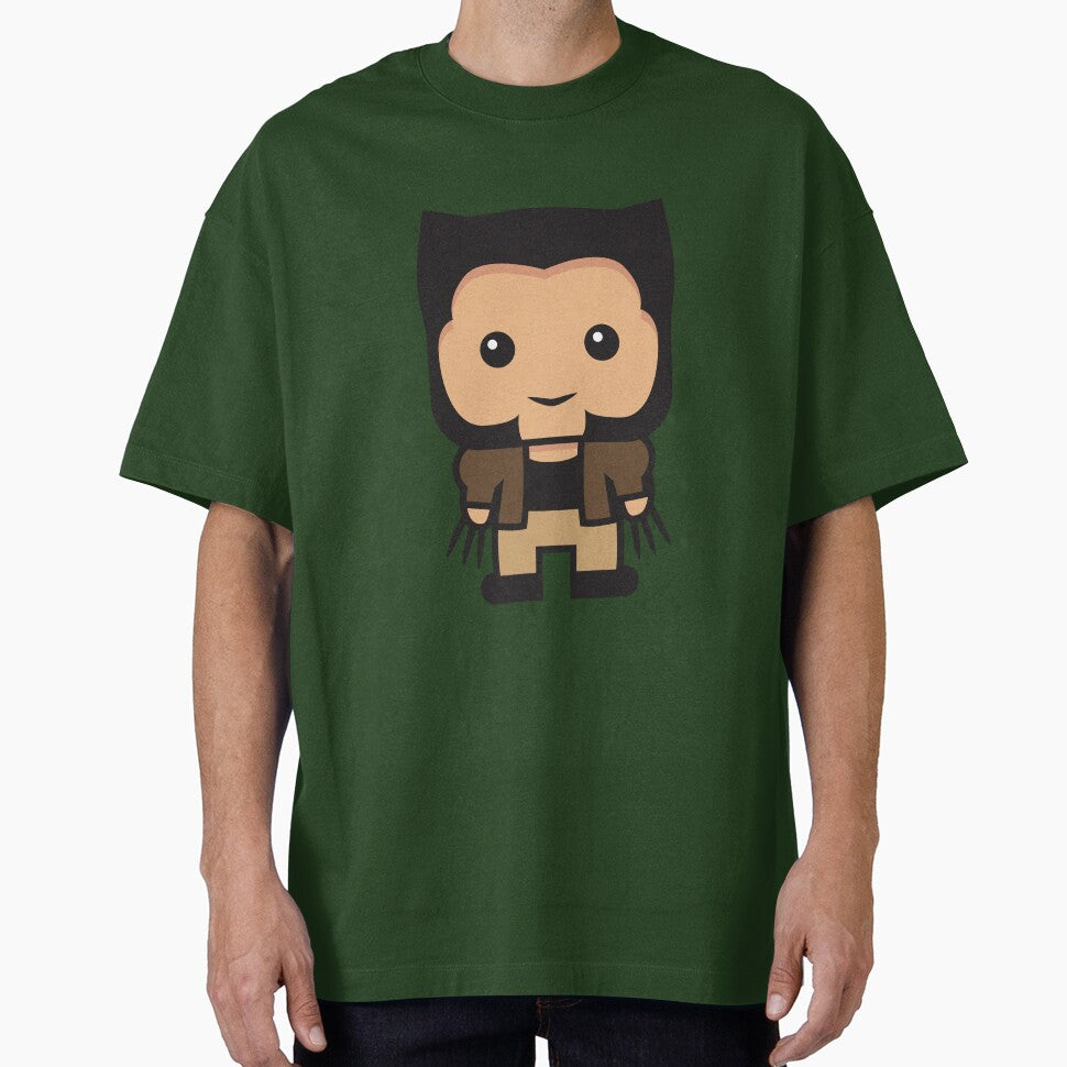 Cute Clawed Mutant Hero Chibi Sticker | Cartoon Comic Characte | Minimal Comic Style Design Everyday Graphic Tee
