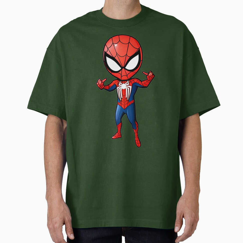 Chibi Spidey Flipping the Bird Classic Graphic Shirt