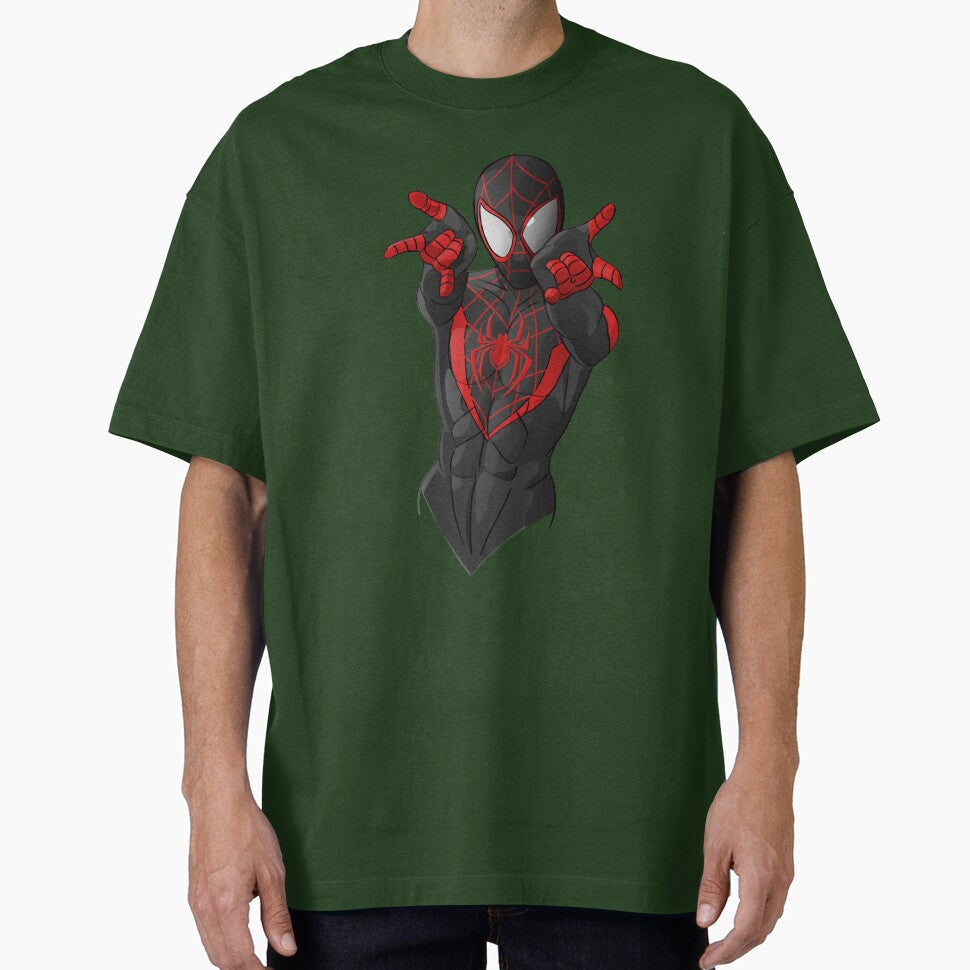 Black Spiderman Retro Style Tee