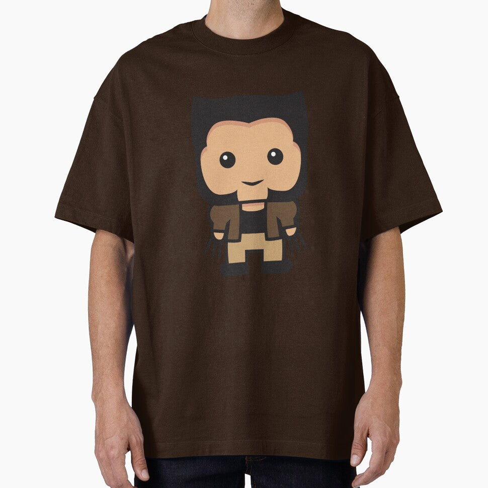 Cute Clawed Mutant Hero Chibi Sticker | Cartoon Comic Characte | Minimal Comic Style Design Everyday Graphic Tee