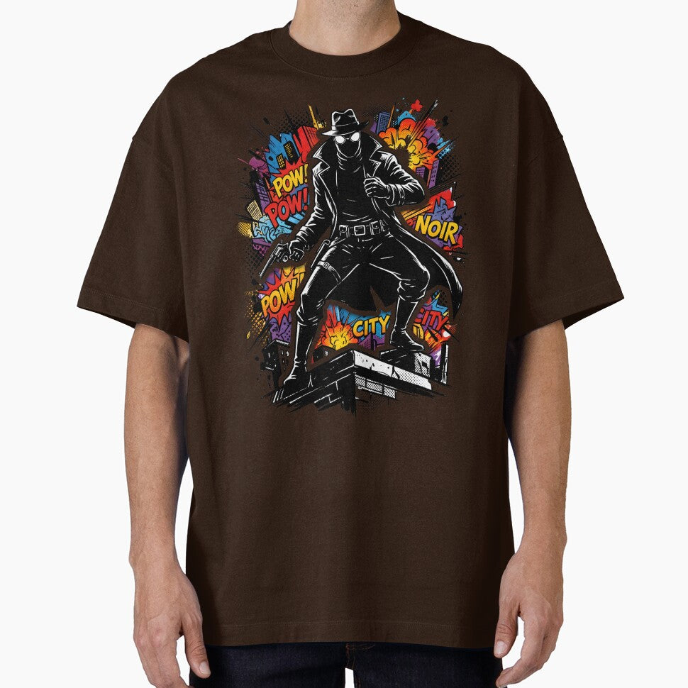 Brooding Noir But Make It Colorful Retro Style Tee