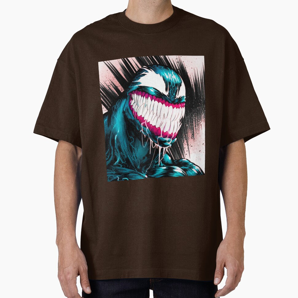 Blue Black Carnage Casual Print T-Shirt