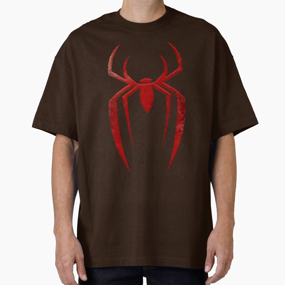 Distressed Spider Emblem | Red Grunge Arachnid Symbol Graphic Graphic T-Shirt