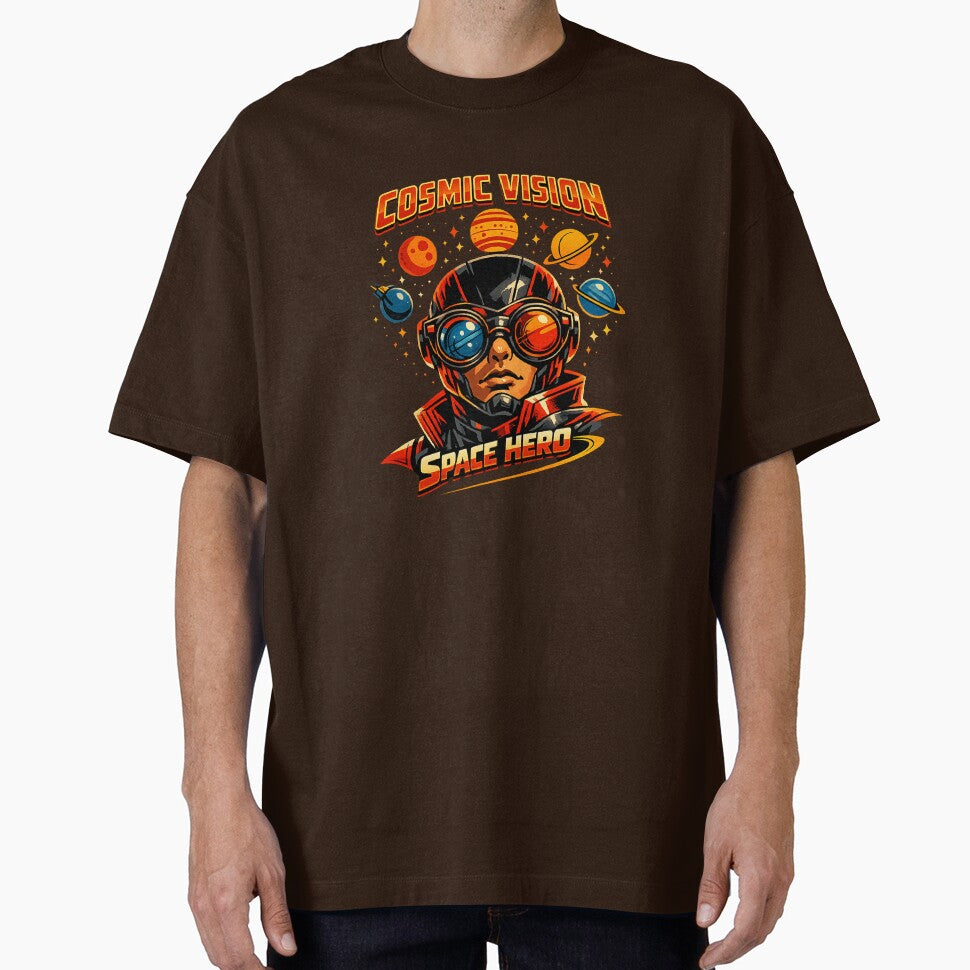 Cosmic Vision Space Hero Retro Comic Sci-Fi Vintage Art Vintage-Inspired T-Shirt