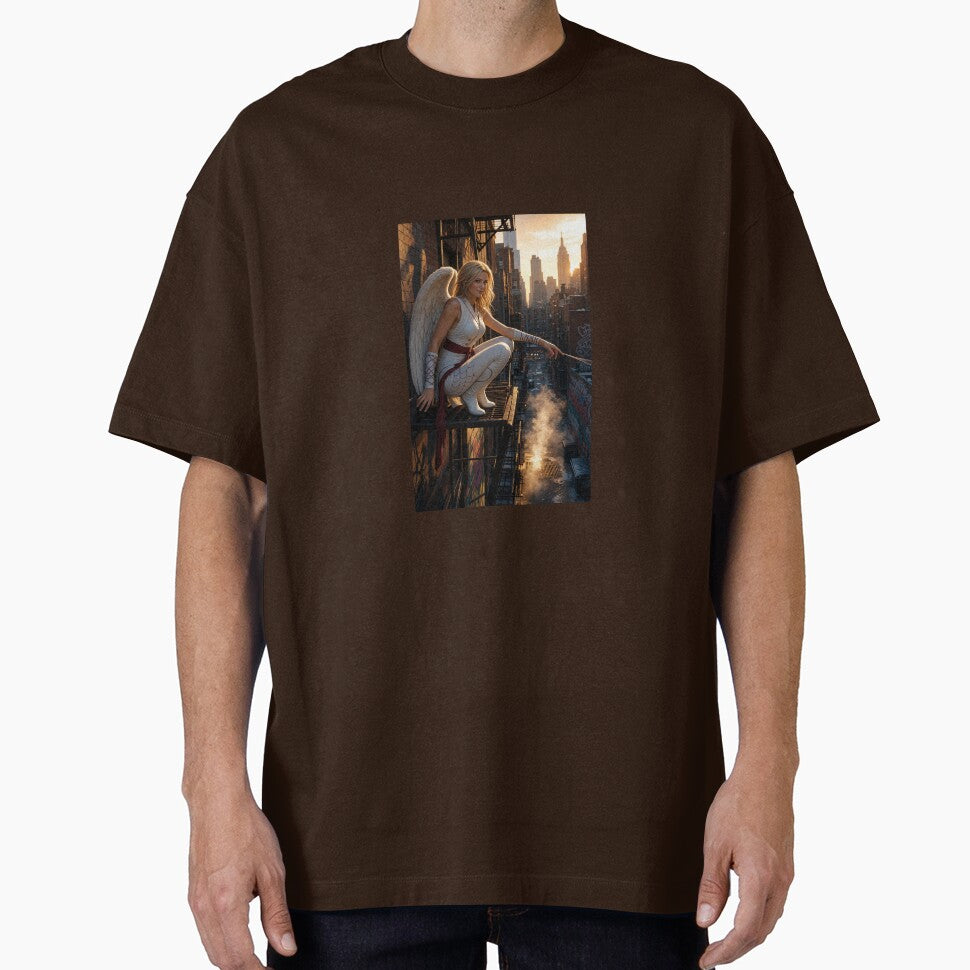 Angel in White on Spiderman Brand New Day NYC Casual Print T-Shirt