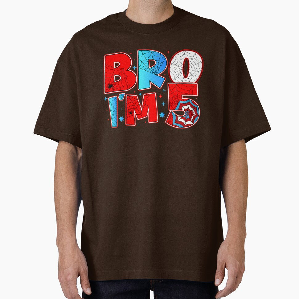 Bro Im 5 Spider Theme Party Birthday Boy 5Th Years Old Kids Classic Graphic Shirt