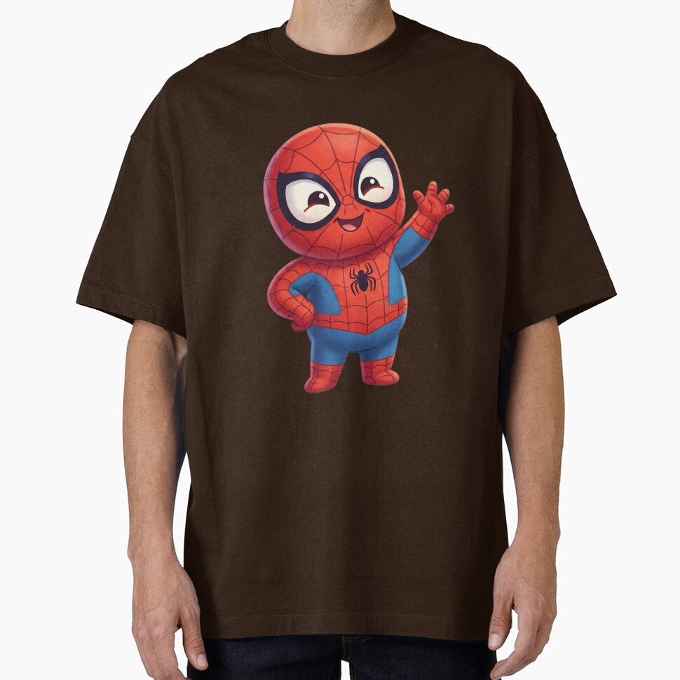 Cute Web Hero Waving | Kawaii Superhero Cartoon | Kids Friendly Character Sticker & Tee Design Vintage-Inspired T-Shirt