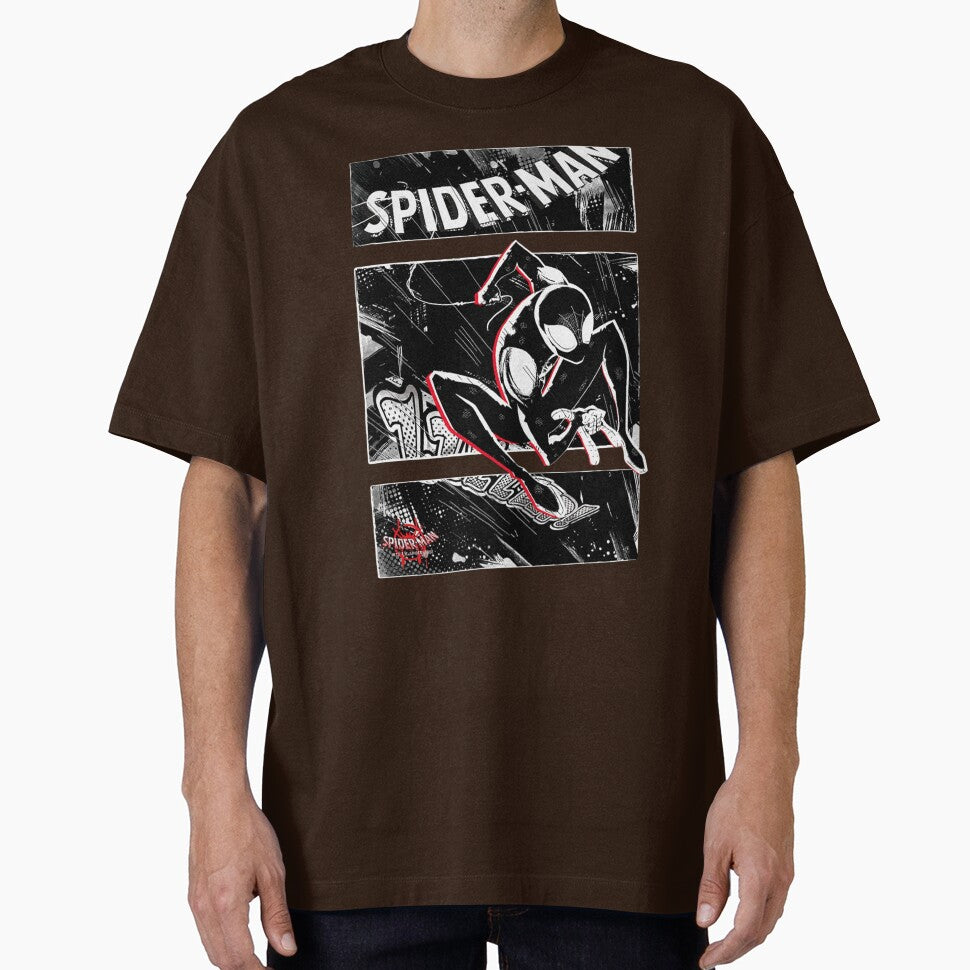 Black Spidy Casual Print T-Shirt