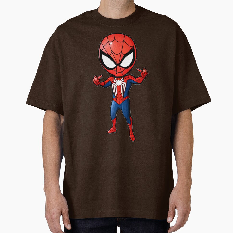 Chibi Spidey Flipping the Bird Classic Graphic Shirt